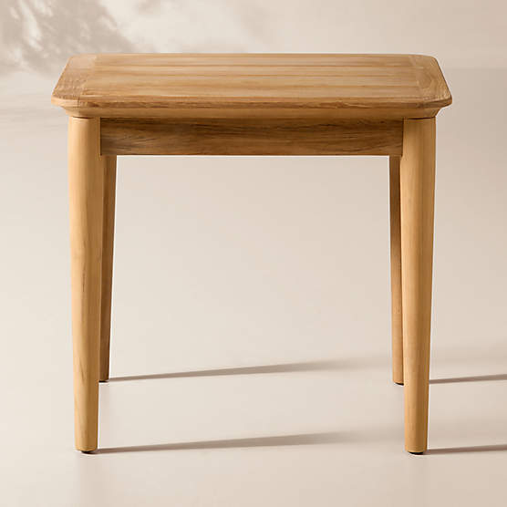 Tide Square Teak Outdoor Side Table