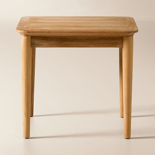 Tide Square Teak Outdoor Side Table