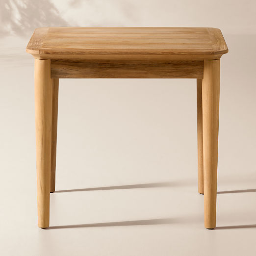 Tide Square Teak Outdoor Side Table