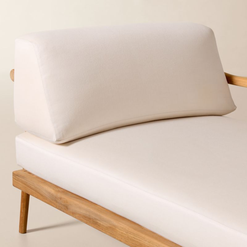 Tide Teak Outdoor Right-Arm Chaise With Ivory Sunbrella® Cushions - image 6 of 9