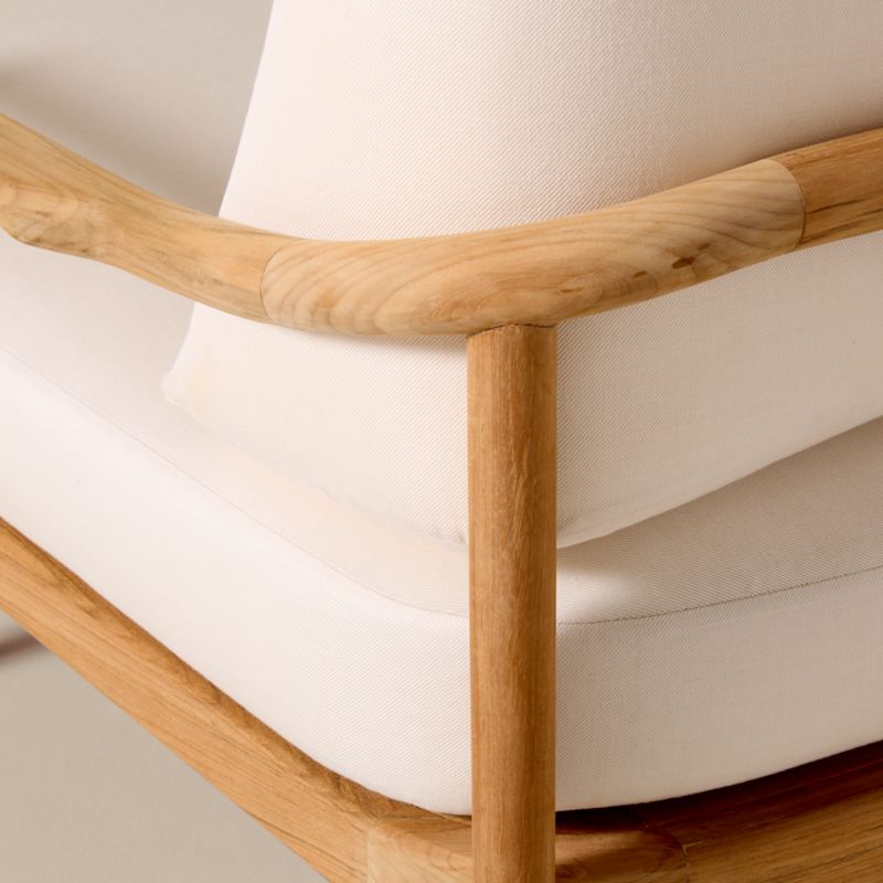 Tide Teak Outdoor Right-Arm Chaise With Ivory Sunbrella® Cushions - image 5 of 9