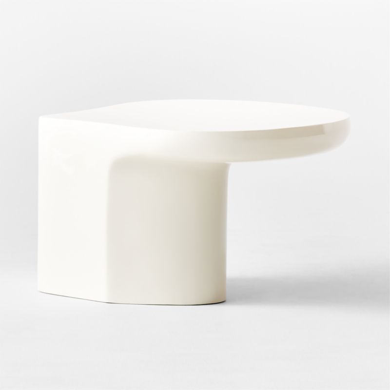 Tieri White Resin Outdoor Side Table Large - image 9 of 14