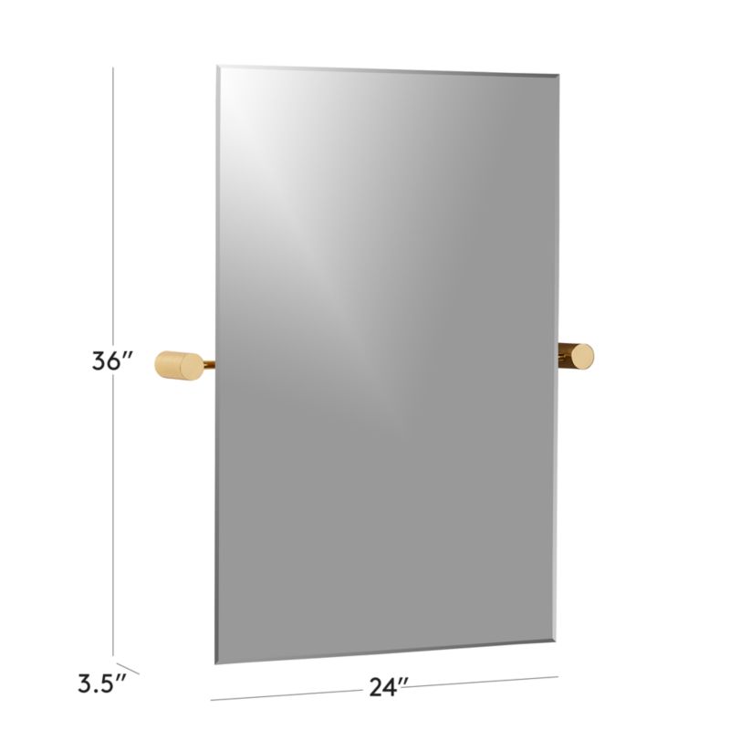 View Tilt Rectangular Bathroom Mirror 24"x36" - image 2 of 7