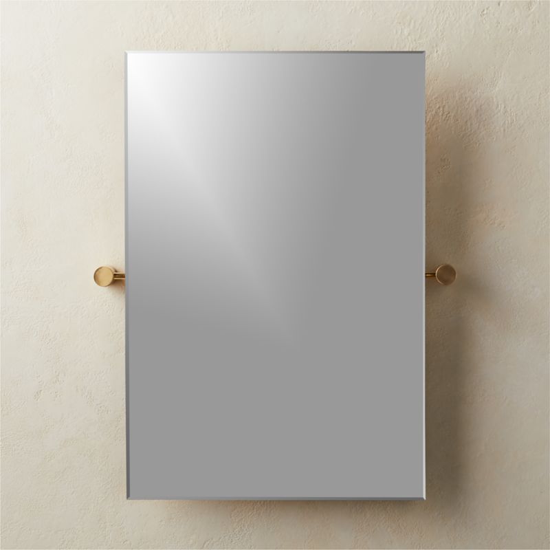 Tilt Rectangular Bathroom Mirror 24 X36, Pivot Mirror Hardware Home Depot