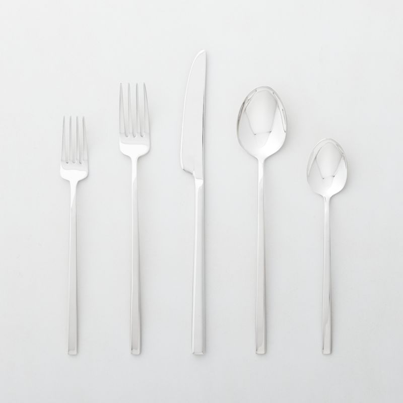 View Tilt 20-Piece Shiny Silver Flatware Set details