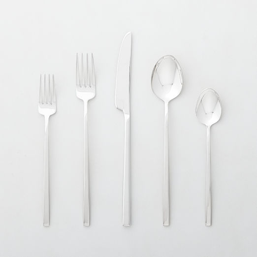 Tilt 20-Piece Shiny Silver Flatware Set