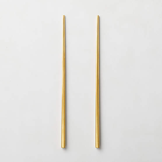 Tio Brushed Gold Chopsticks