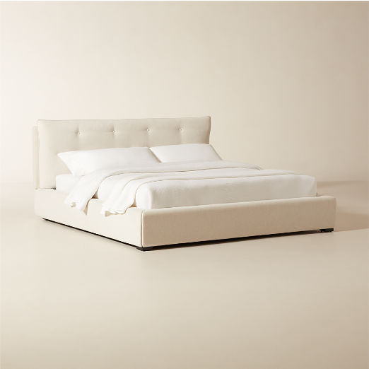 Tipton Ivory Tufted King Bed