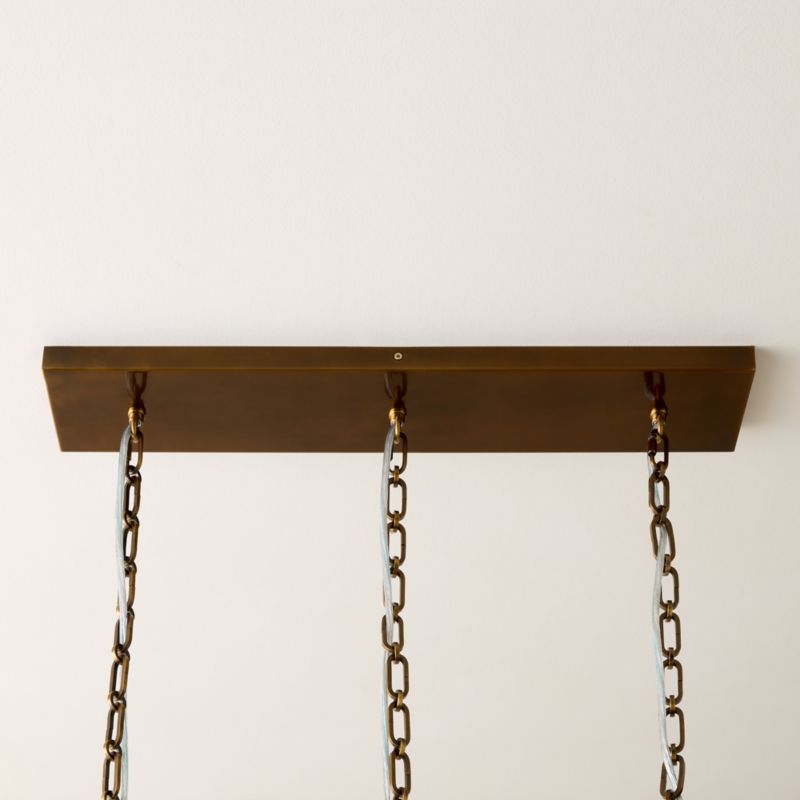 Tiro 3-Light Aged Brass Pendant Light - image 4 of 7