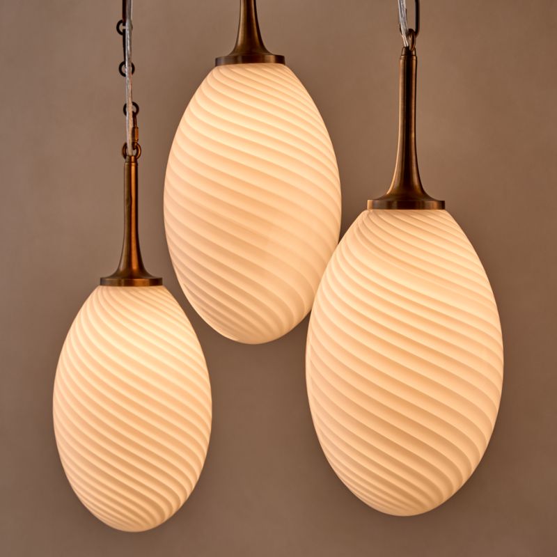 Tiro 3-Light Aged Brass Pendant Light - image 1 of 7