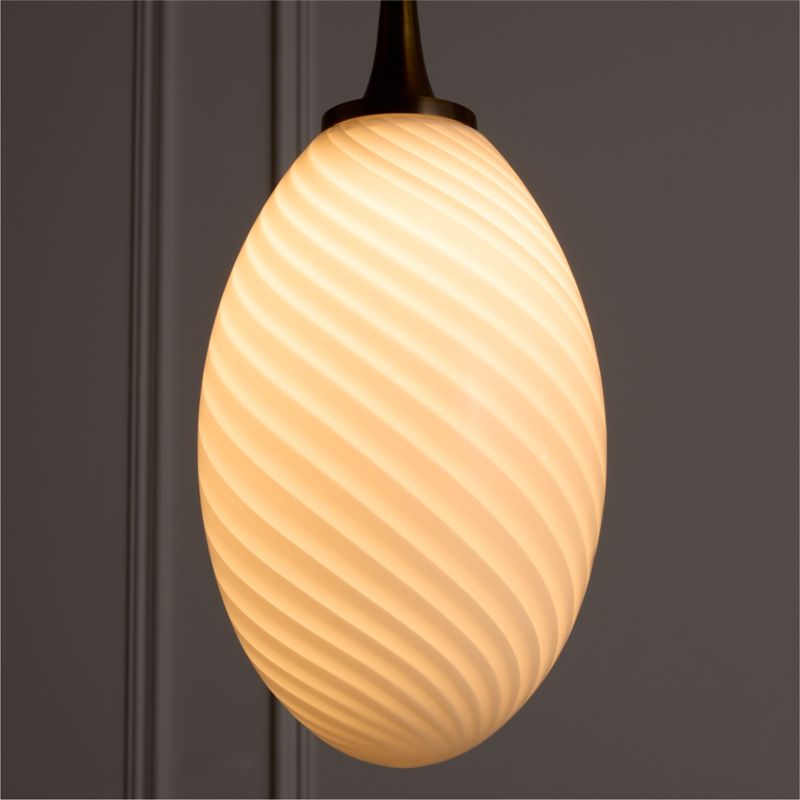 Tiro Aged Brass Pendant Light - image 2 of 8