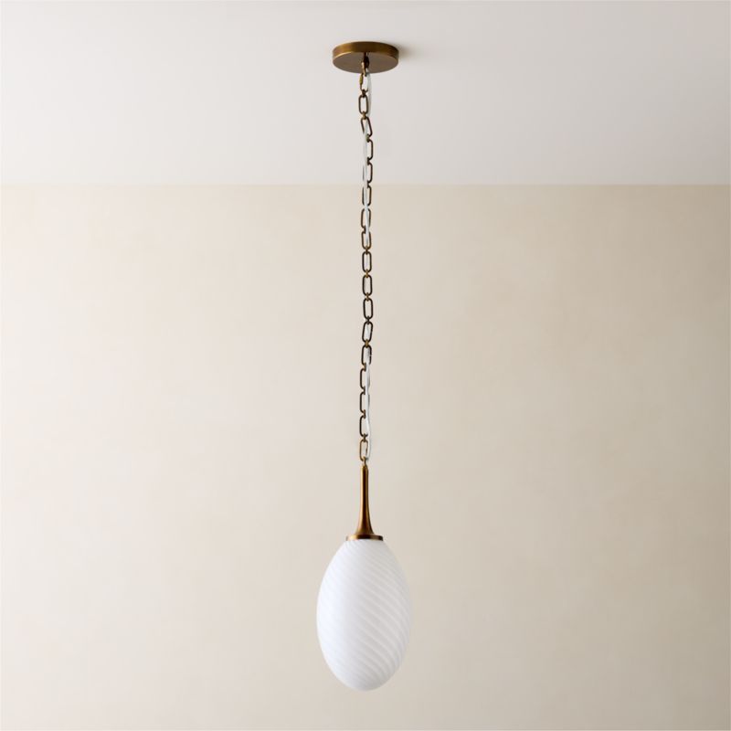Tiro Aged Brass Pendant Light - image 6 of 8
