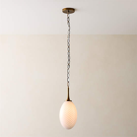 Tiro Aged Brass Pendant Light