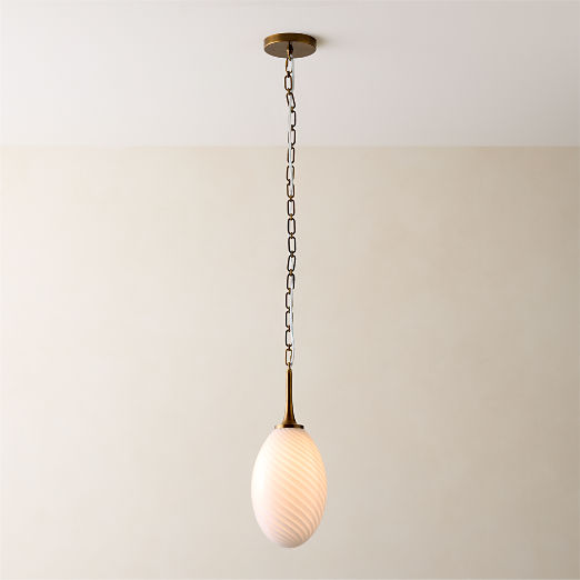 Tiro Aged Brass Pendant Light