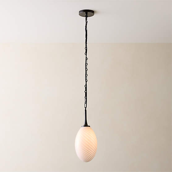 Tiro Blackened Brass Pendant Light