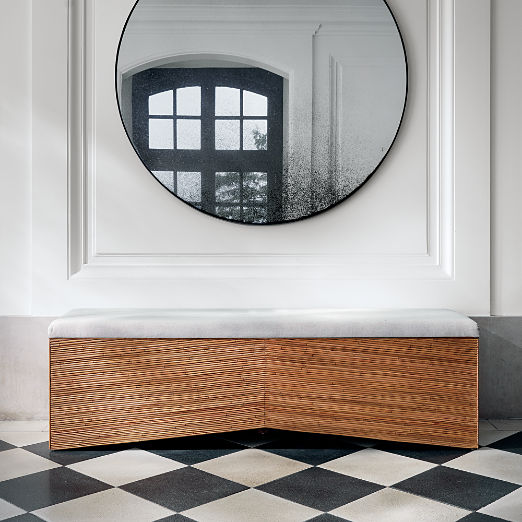 Clooney Antiqued Round Wall Mirror 48"
