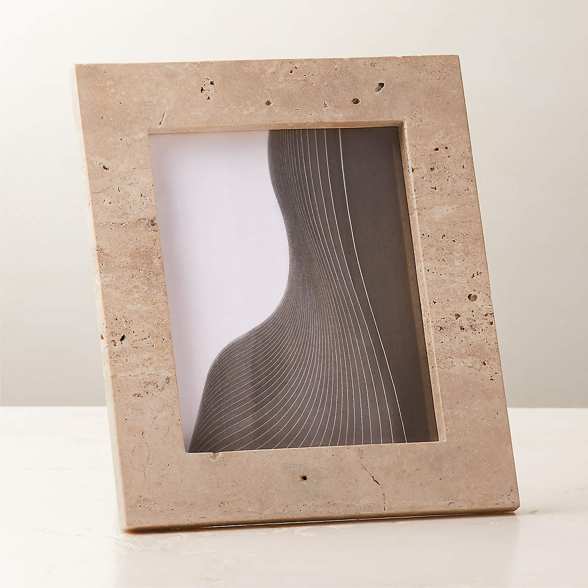 Tirra Travertine Picture Frame 5''x7'' + Reviews | CB2