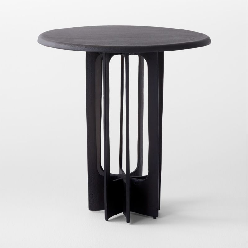 Titus Round Blackened Cast Aluminum Side Table - image 4 of 6