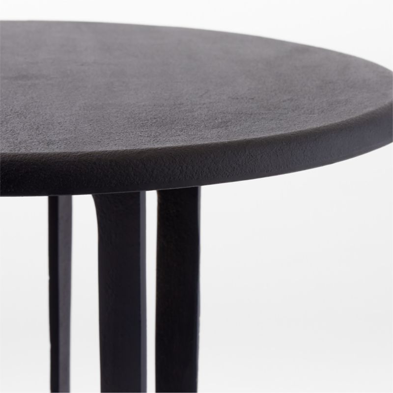 Titus Round Blackened Cast Aluminum Side Table - image 5 of 6