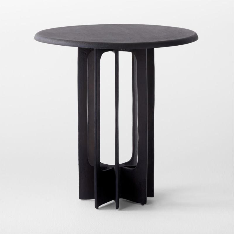 Titus Round Blackened Cast Aluminum Side Table - image 3 of 6