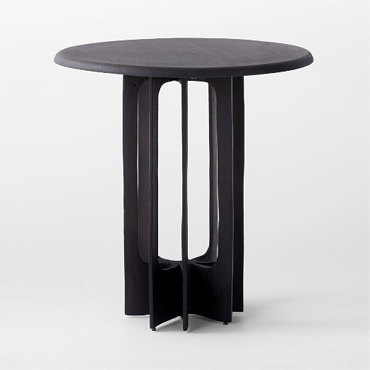 Titus Round Blackened Cast Aluminum Side Table