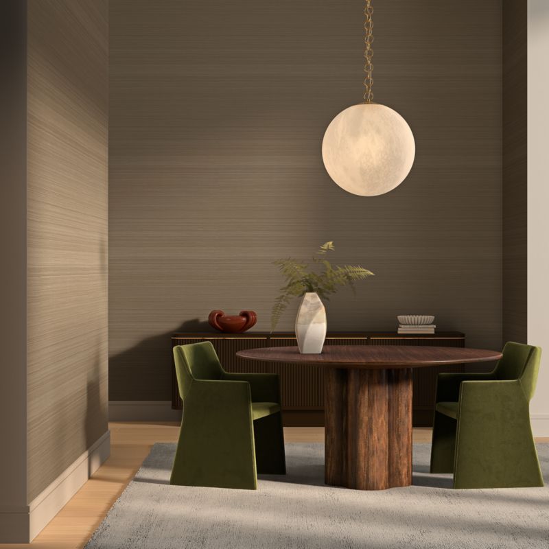 Tailored Abaca Ochre Gold Wallpaper - image 1 of 3