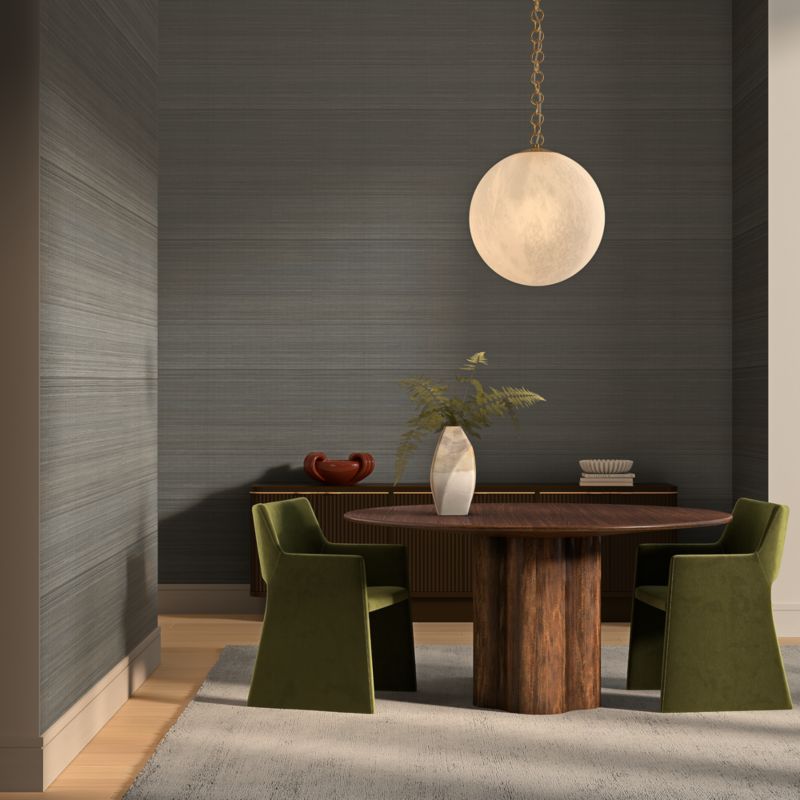 Tailored Abaca Walnut Brown Wallpaper - image 1 of 3