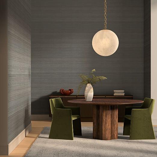 Tailored Abaca Walnut Brown Wallpaper