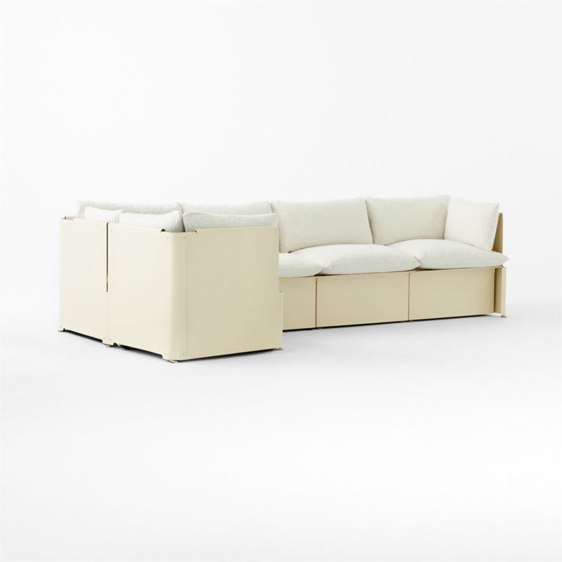 Tol 5-Piece Ivory Boucle Sectional Sofa - image 9 of 13