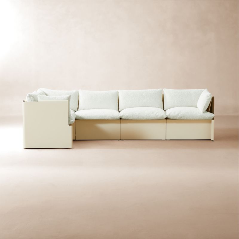 Tol 5-Piece Ivory Boucle Sectional Sofa - image 0 of 13