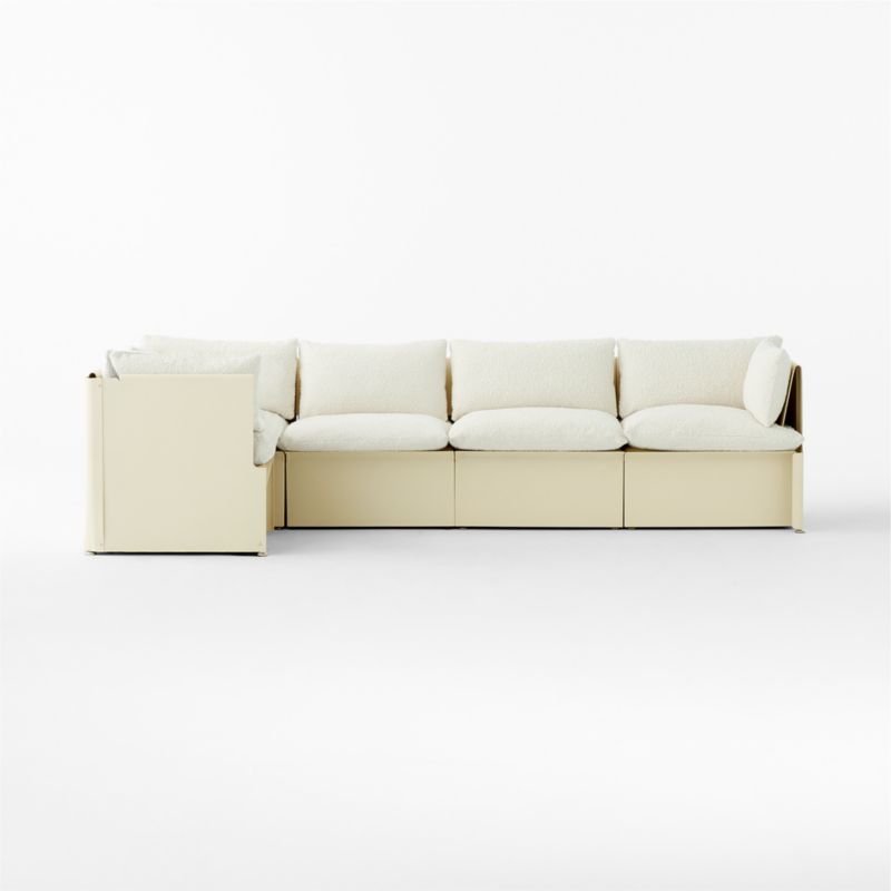 Tol 5-Piece Ivory Boucle Sectional Sofa - image 8 of 13