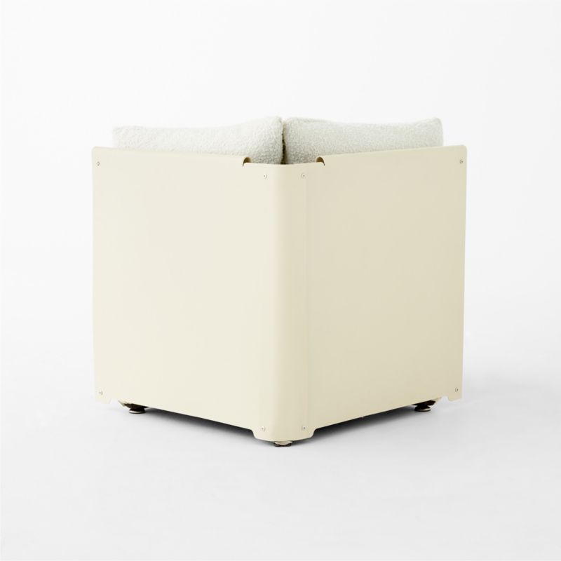 Tol Ivory Boucle Corner Chair - image 6 of 8