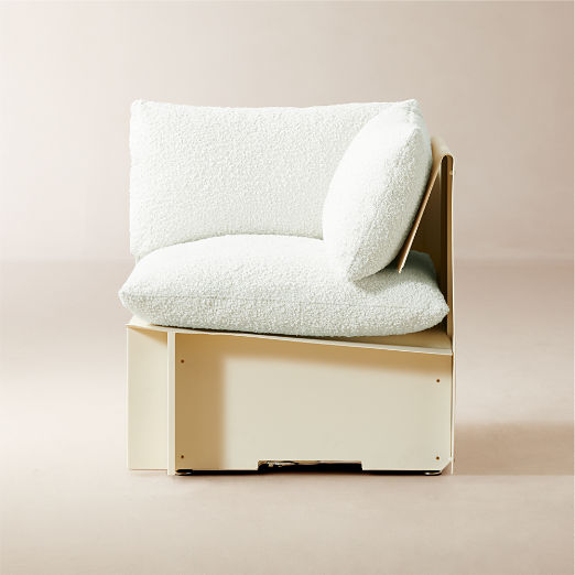 Tol Ivory Boucle Corner Chair