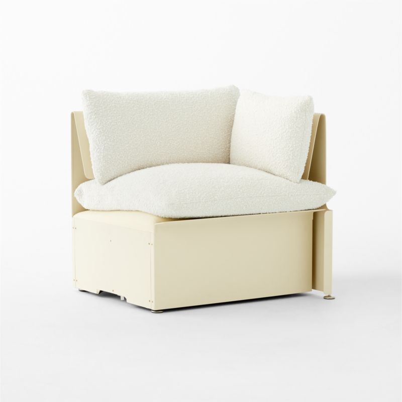 Tol Ivory Boucle Right-Arm Chair - image 5 of 10