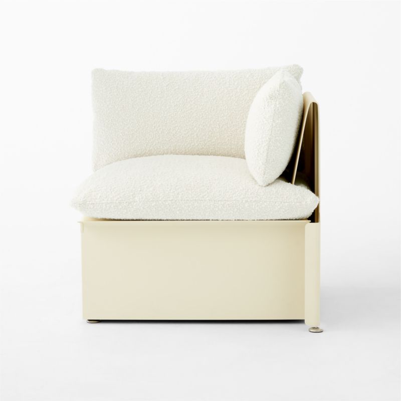 Tol Ivory Boucle Right-Arm Chair - image 4 of 10