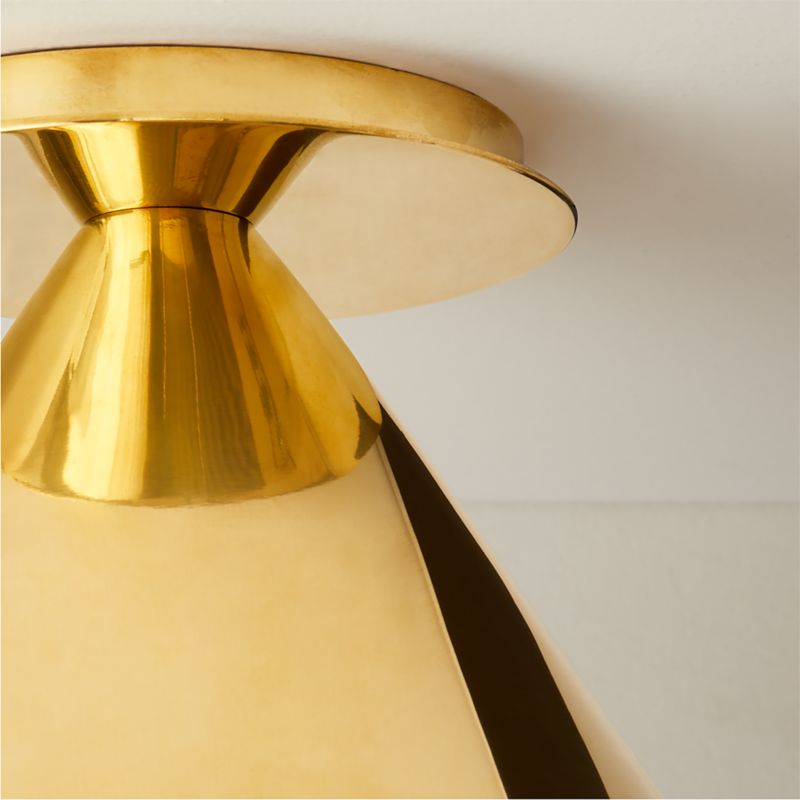 Tolio Brass Conical Flush Mount Light - image 3 of 4