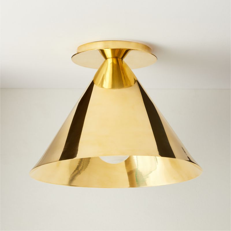 Tolio Brass Conical Flush Mount Light - image 2 of 4