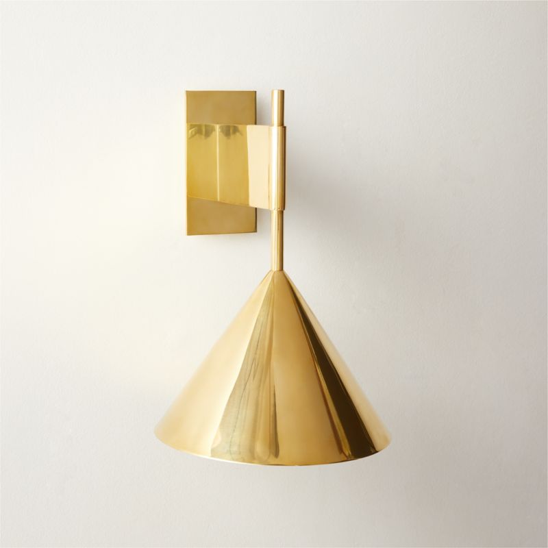 Tolio Brass Conical Wall Sconce - image 2 of 9