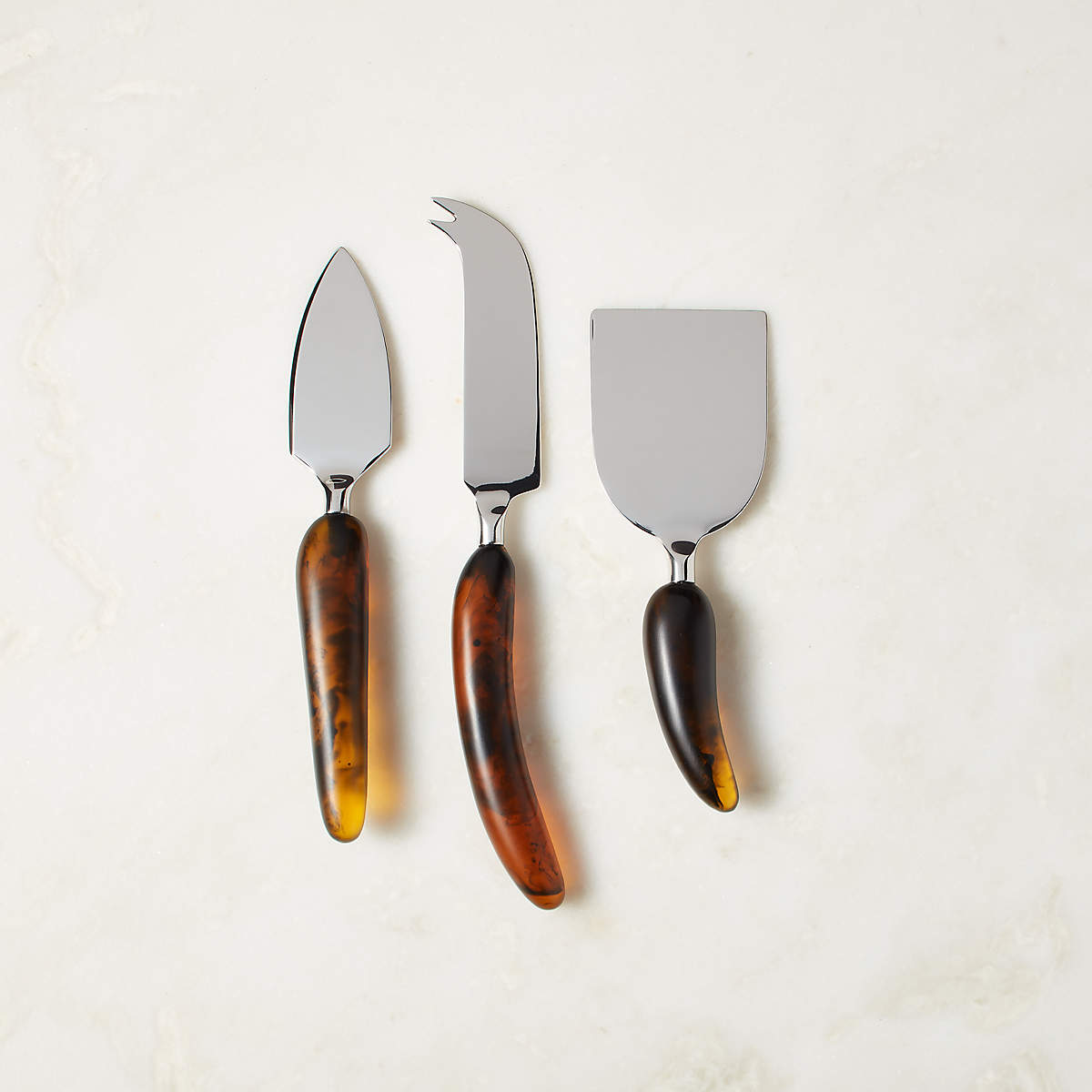 Tomah Resin Cheese Knives Set of 3 + Reviews | CB2