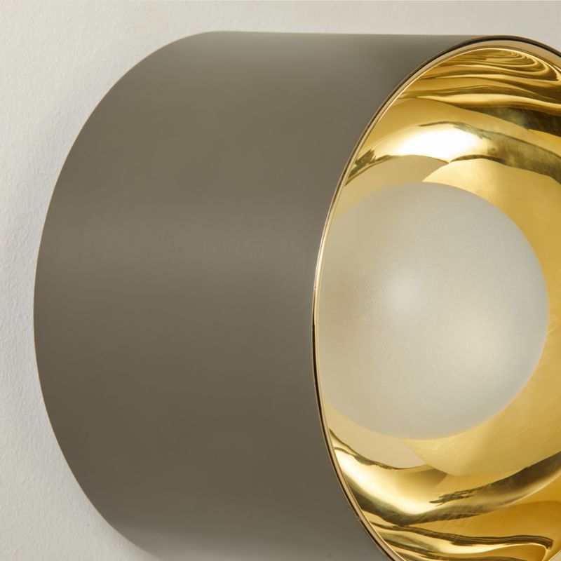 Toni Blackened and Polished Brass Flush Mount Light - image 5 of 7