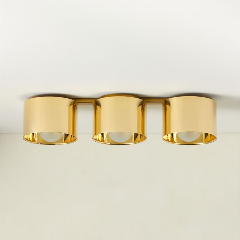 Toni 3-Light Polished Brass Flush Mount Light - image 2 of 7