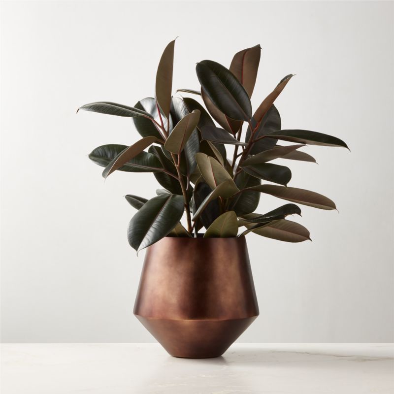 Tonty Brass Blackened Metal Indoor Planter Tall - image 2 of 4