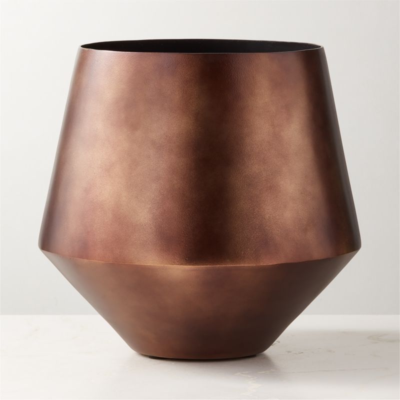 Tonty Brass Blackened Metal Indoor Planter Tall - image 0 of 4