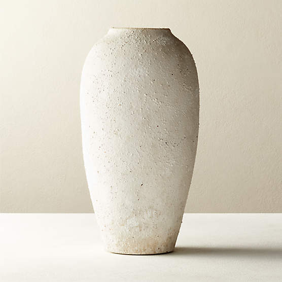 Celia White Porcelain Vase + Reviews CB2