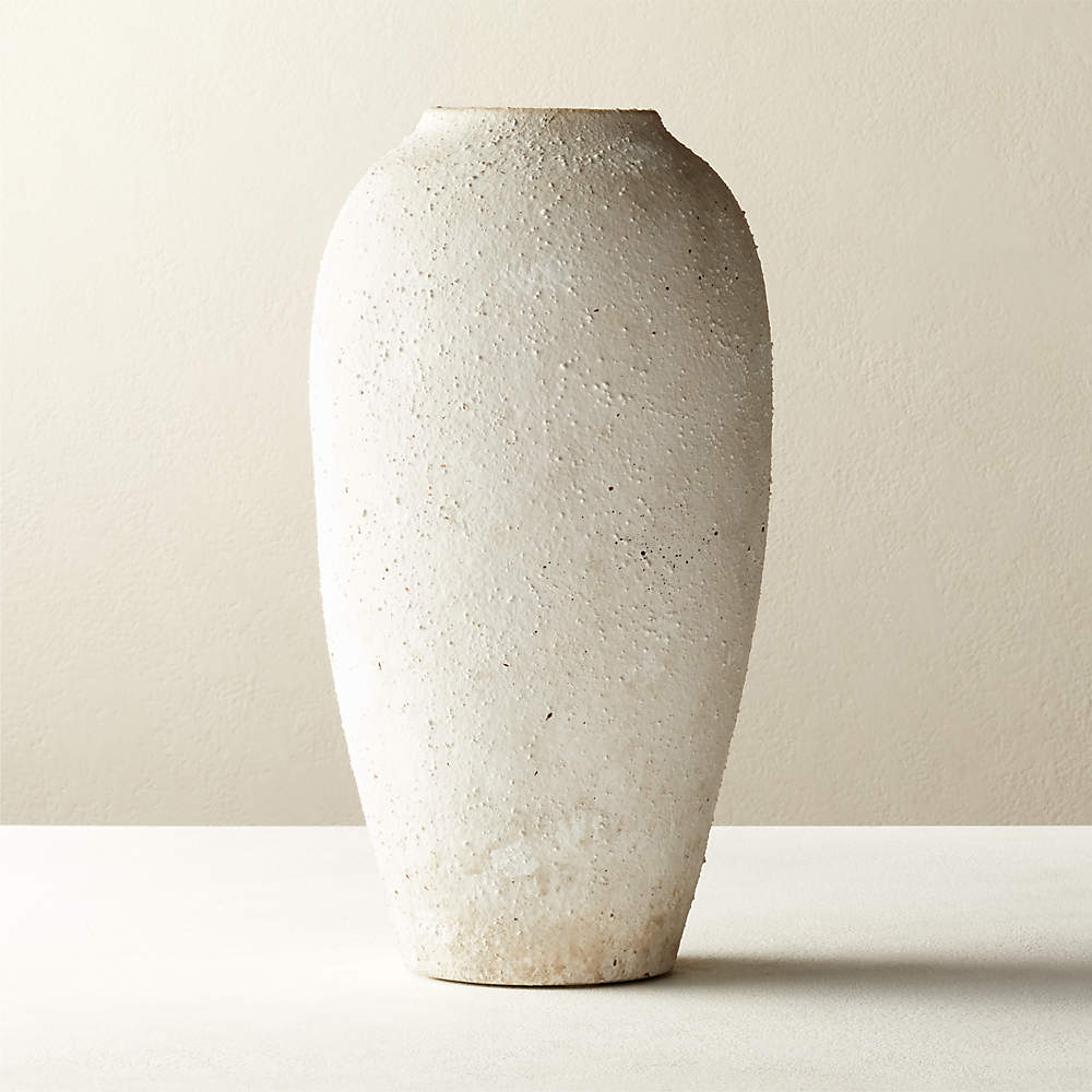 Mediterranean Ceramic Floor Vase White, Australia