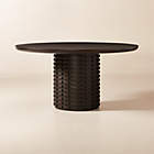 Sylvie 60" Round Black Wood Dining Table