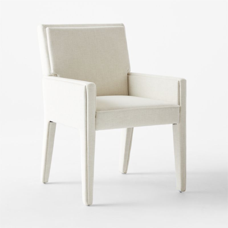 Torrey Ivory White Performance Fabric Dining Armchair - image 8 of 12