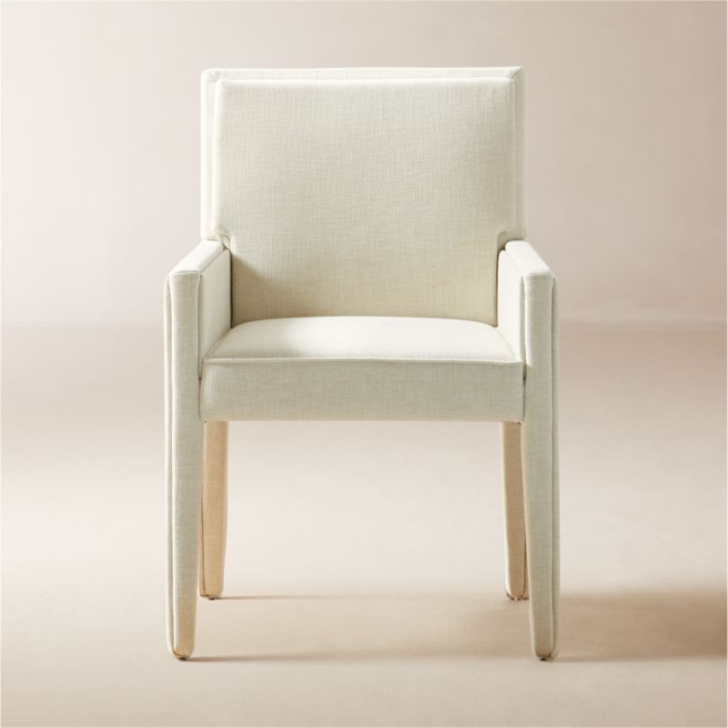 Torrey Dining Armchair Taylor Felt Grey | CB2