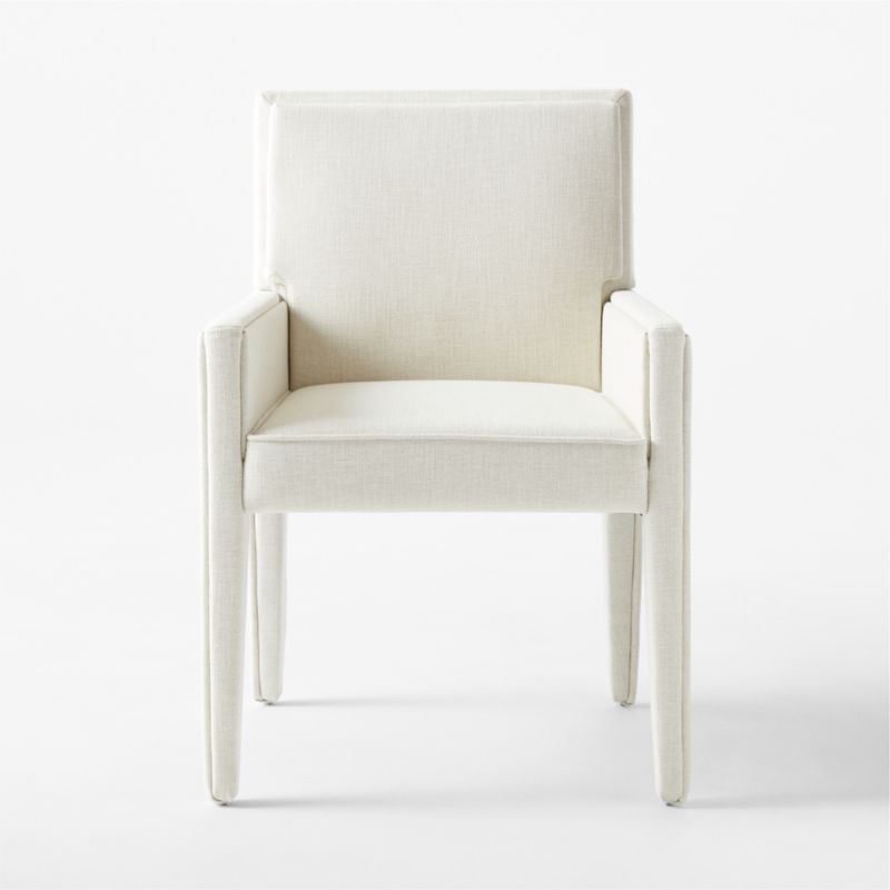 Torrey Ivory White Performance Fabric Dining Armchair - image 7 of 12