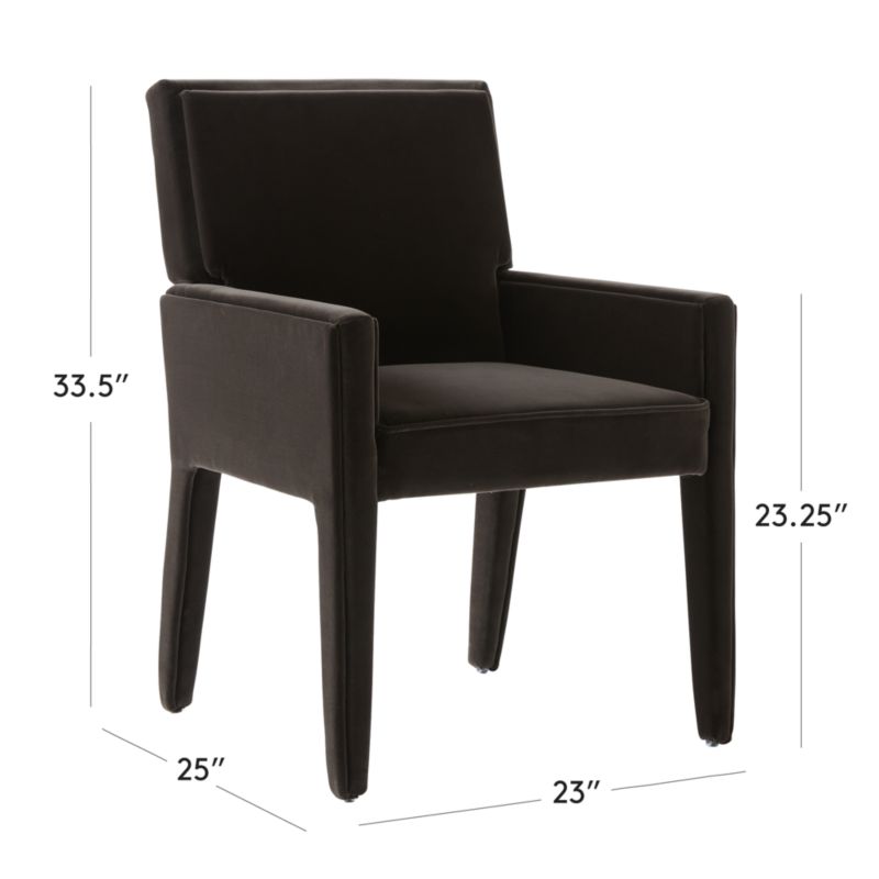 View Torrey Mink Brown Upholstered Dining Armchair - image 3 of 9